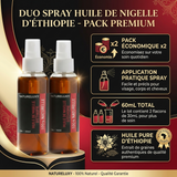 Lot de 2 Huiles de Nigelle d'éthiopie 30mL spray 100% naturelle