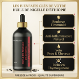 Huile de Nigelle d’Éthiopie 120 mL Pipette — 100% Naturelle
