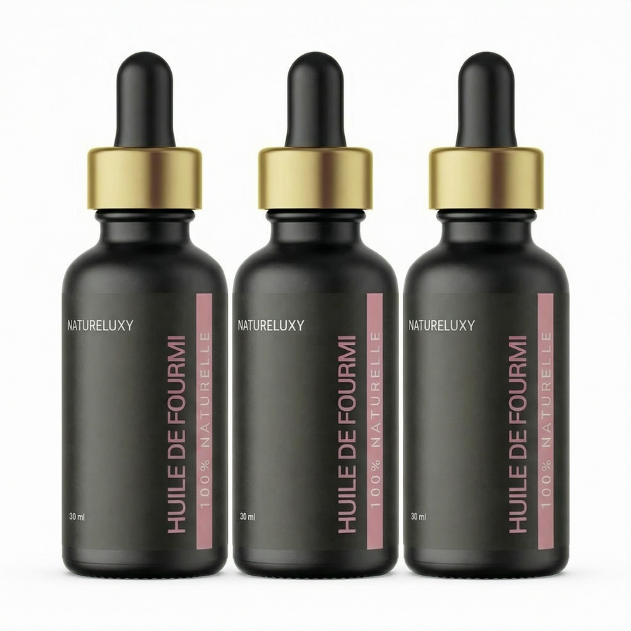 3 Huiles de Fourmi Contre la Pousse du Poil 30ml pipette -10%
