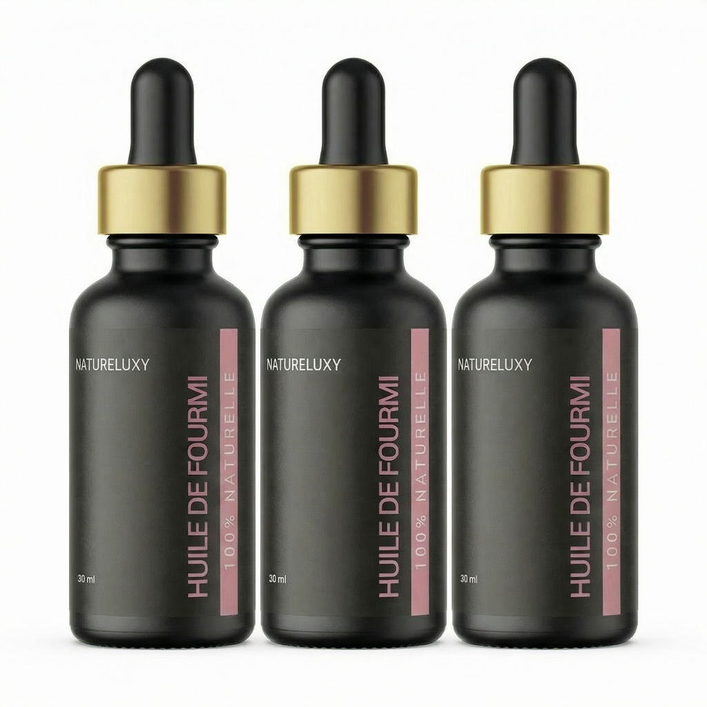 3 Huiles de Fourmi Contre la Pousse du Poil 30ml pipette -10%