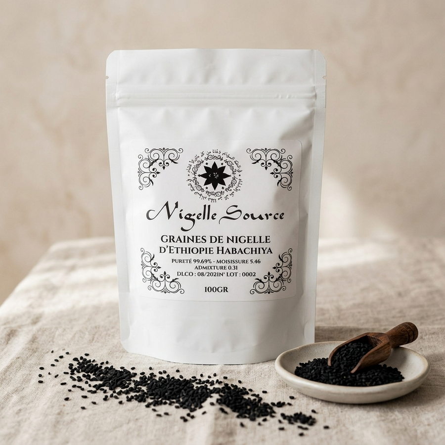 Graine de Nigelle d’Éthiopie 99,7% Pure (Grade A) Naturelle 100 g – Nigella Sativa (Cumin Noir)
