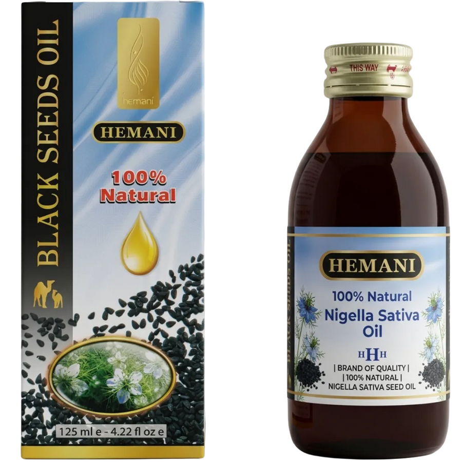 Huile de Nigelle (Cumin Noir) Hemani 125 mL – 100% Naturelle – Usage Cosmétique & Alimentaire