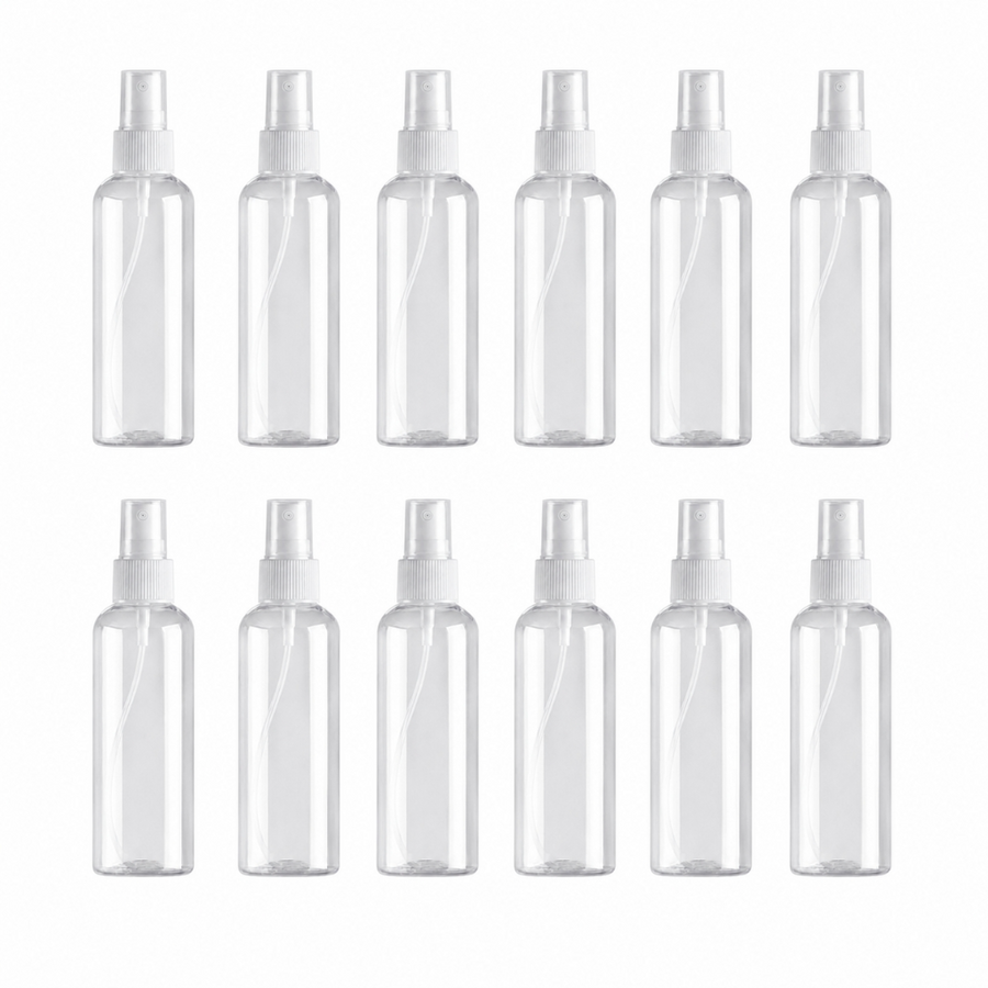 Lot de 12 Flacons Vaporisateur 100ml Vide Sac Atomiseur de Poche Spray Plastique