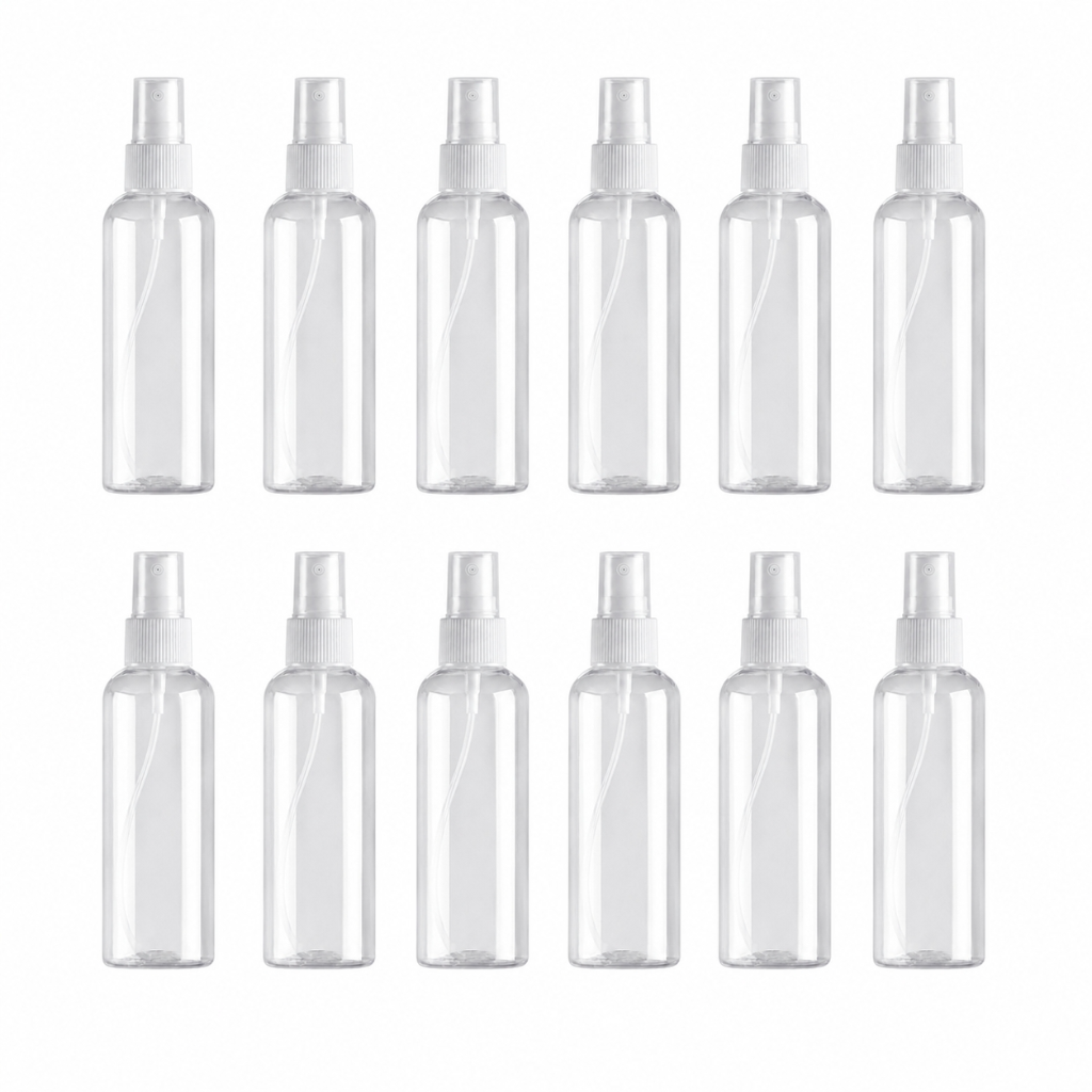 Lot de 12 Flacons Vaporisateur 100ml Vide Sac Atomiseur de Poche Spray Plastique