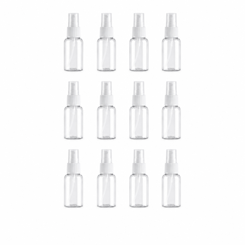 12 Flacons Vaporisateur 30ml Vide Sac Atomiseur de Poche Spray Plastique