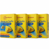 Lot de 4 Savons au Soufre Fabio 80 g | Peaux grasses à imperfections