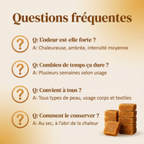 Parfum Solide Musc Ambré – 10 Carrés – Parfume Peau & Linge – Origine Pakistan