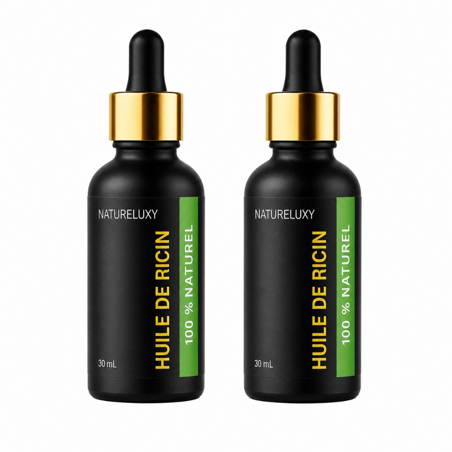 2 Huile végétale de ricin 30 ml à pipette -5%
