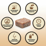 Lot de 5 Carrés de Musc Ambré – Parfum Solide Peau & Linge – Origine Pakistan