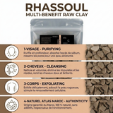 1kg Ghassoul du Maroc en vrac