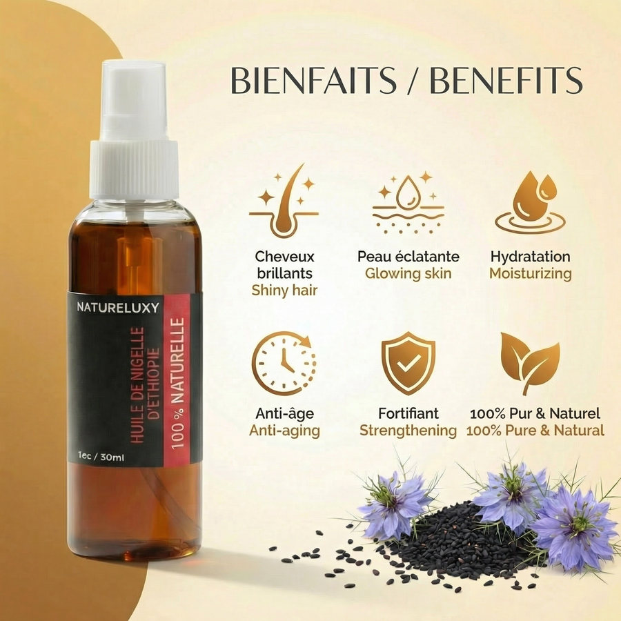 Huile de Nigelle d'éthiopie 30mL spray 100% naturelle