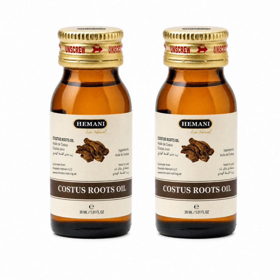 Huile de Costus Indien 30 mL Lot de 2 — Hemani 100% naturelle