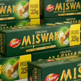 Pack Hygiène Naturelle : 20 Siwak Arak + 5 Dentifrices Miswak Dabur Sans Fluor