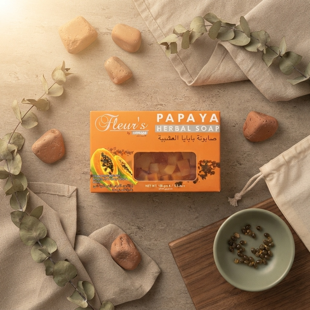 Savon à la Papaye Hemani 100 g - Savon Exfoliant