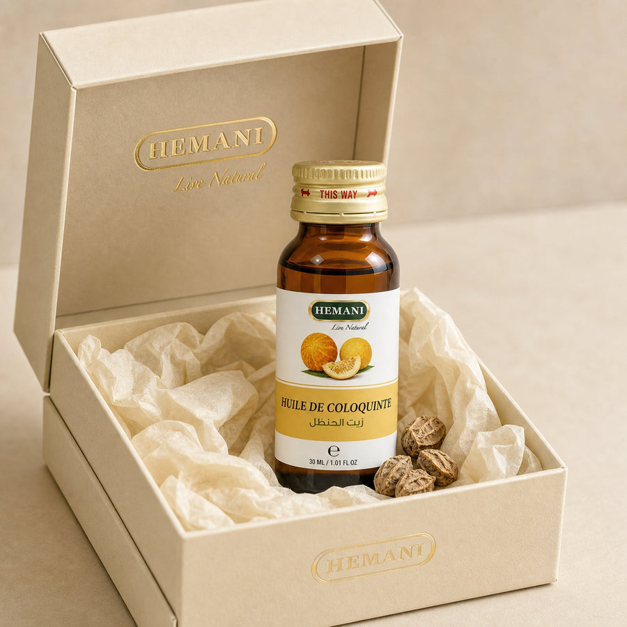 Hemani Huile de Coloquinte 30 mL — Coffret packaging premium