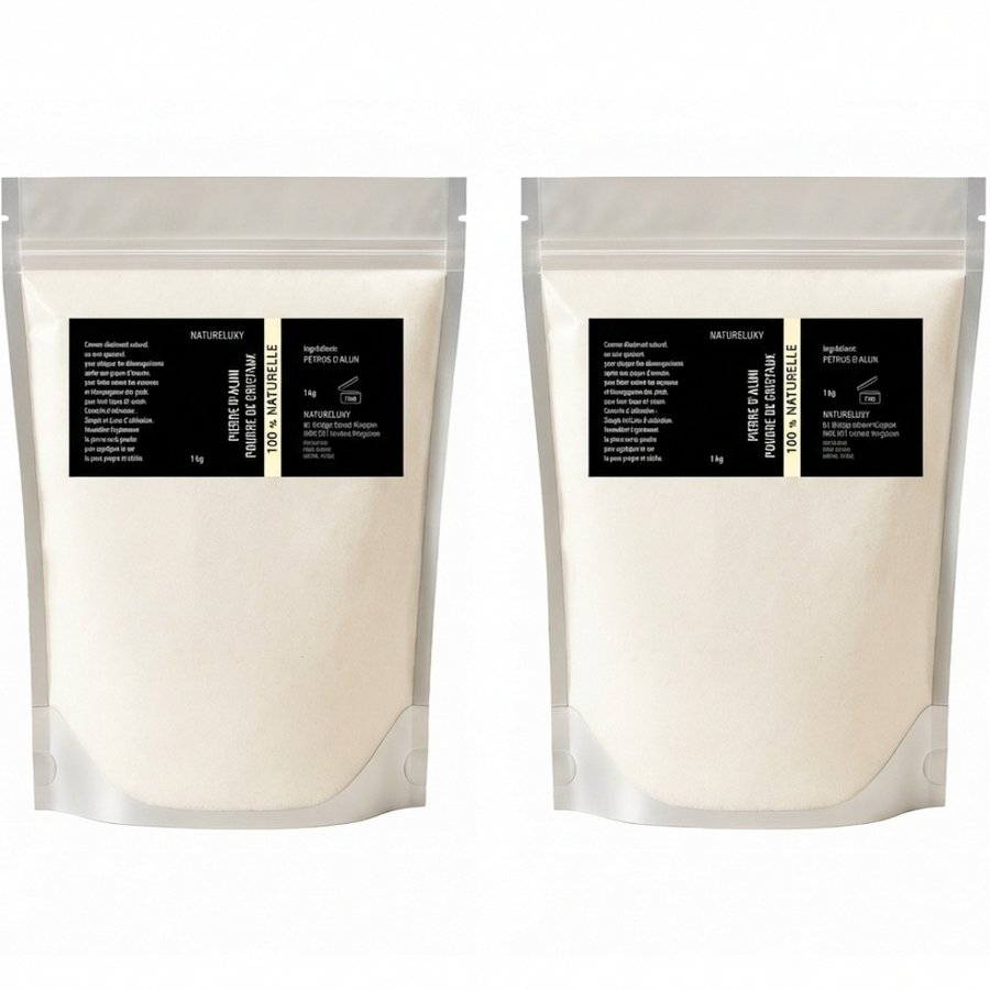2kg Pierre d'Alun en Poudre - Déodorant Naturel au Potassium Alum