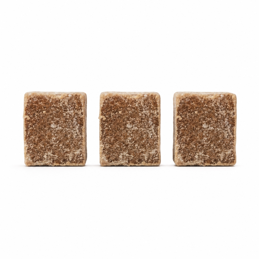 Lot de 3 carrés de musc ambré – parfum solide