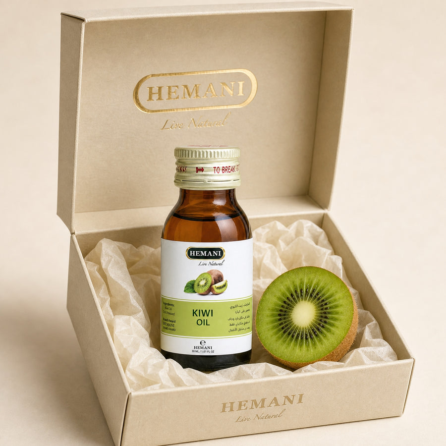 Hemani Huile de Kiwi 30 mL — Coffret packaging premium