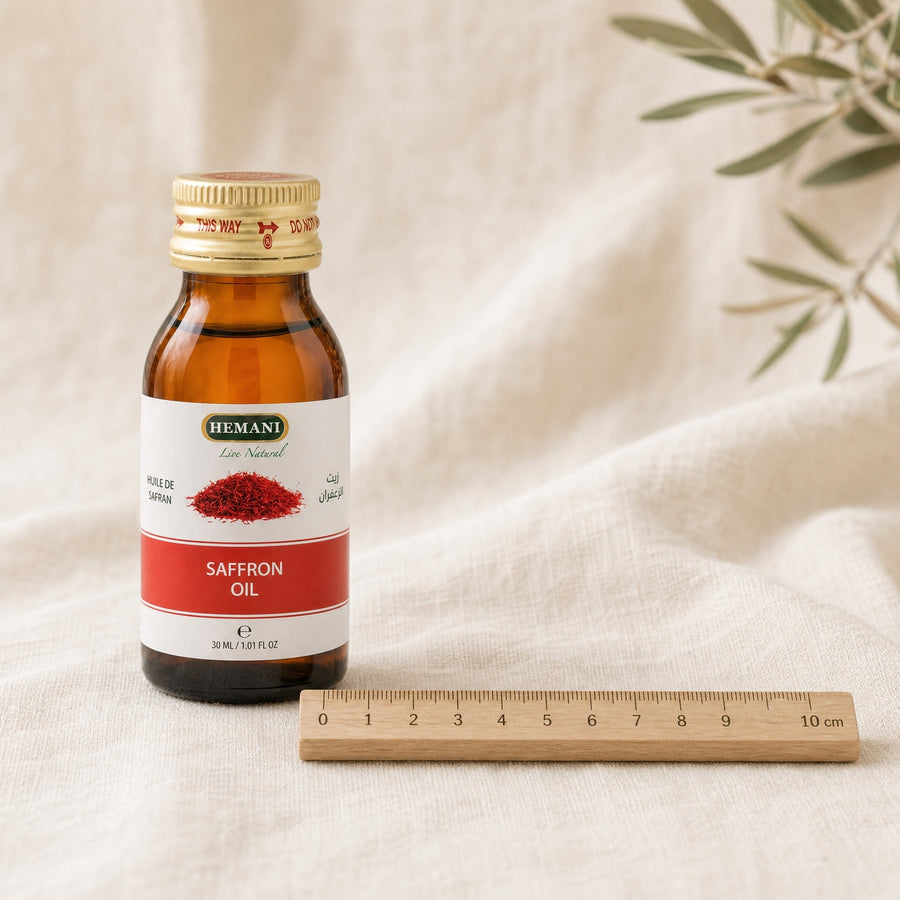 Hemani Huile de Safran 30 mL — Dimensions & échelle