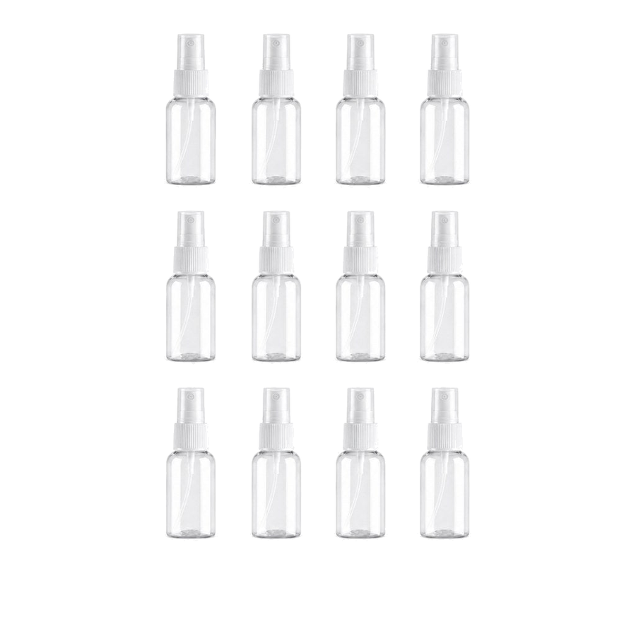 12 Flacons Vaporisateur 30ml Vide Sac Atomiseur de Poche Spray Plastique – produit naturel présenté par Natureluxy
