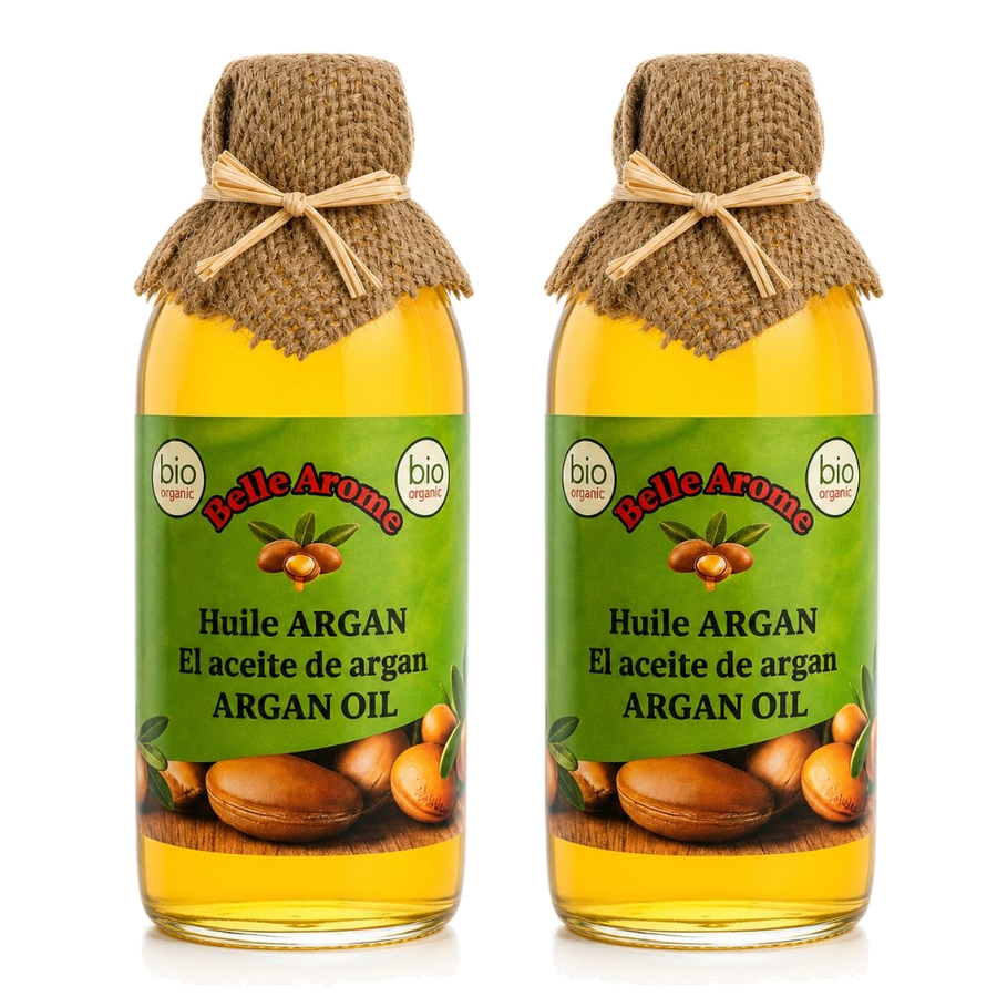 Lot de 2 Huiles Végétale d'Argan 100% naturelle et bio - 1L – produit naturel présenté par Natureluxy