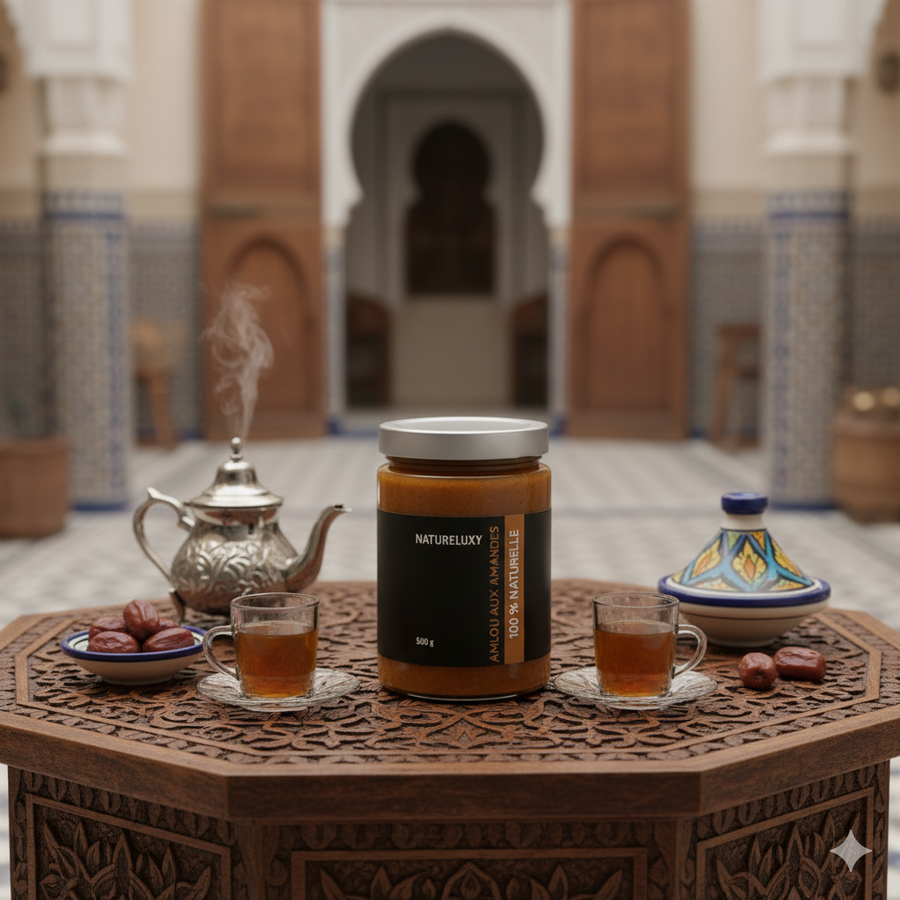 Amlou aux Amandes 500g - Pâte à Tartiner à l’Huile d’Argan et au Miel d’Oranger