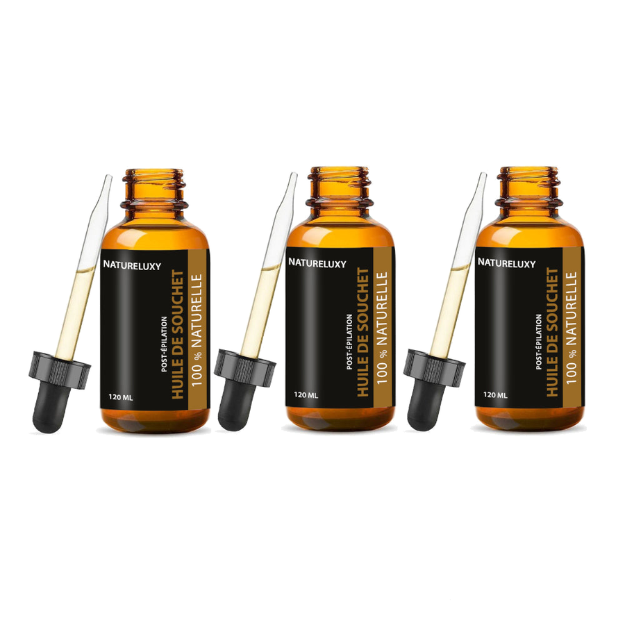 3 Huile de Souchet 100mL Pipette 100% naturelle – produit naturel présenté par Natureluxy