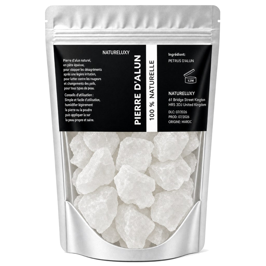 Pierre d’Alun Brute 80 g - Déodorant Naturel – produit naturel présenté par Natureluxy