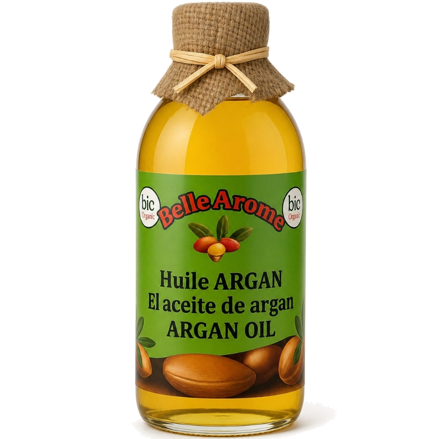 Huile d'Argan 100% Naturel du Maroc 1L – Corps & Cheveux – produit naturel présenté par Natureluxy