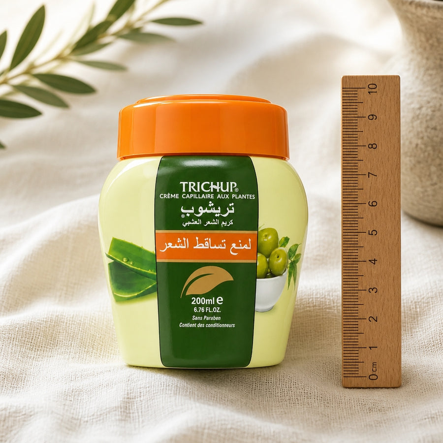 Crème Capillaire Anti-chute Trichup 200 ml — référence d'échelle avec règle 10 cm