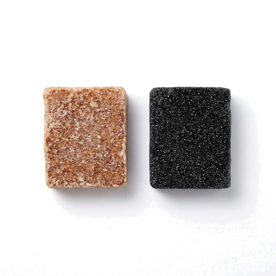 Lot de 2 carrés de musc ambré et noir – parfum solide - vue principale