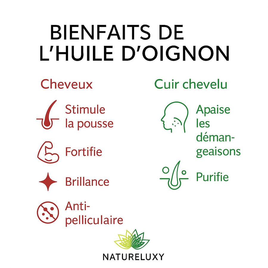 Huile d’Oignon Hemani 30 ml - Huile Capillaire
