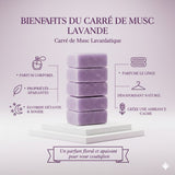 2 Carré de Musc Lavande Naturel – Parfum Solide Maison, Armoire & Linge