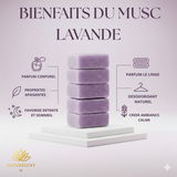 3 Carré de Musc Lavande Naturel – Parfum Solide Maison, Armoire & Linge