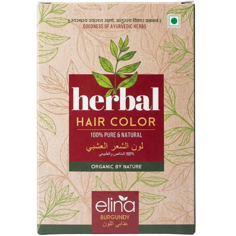 Coloration Capillaire Végétale Burgundy Elina - Teinte Bourgogne – produit naturel présenté par Natureluxy