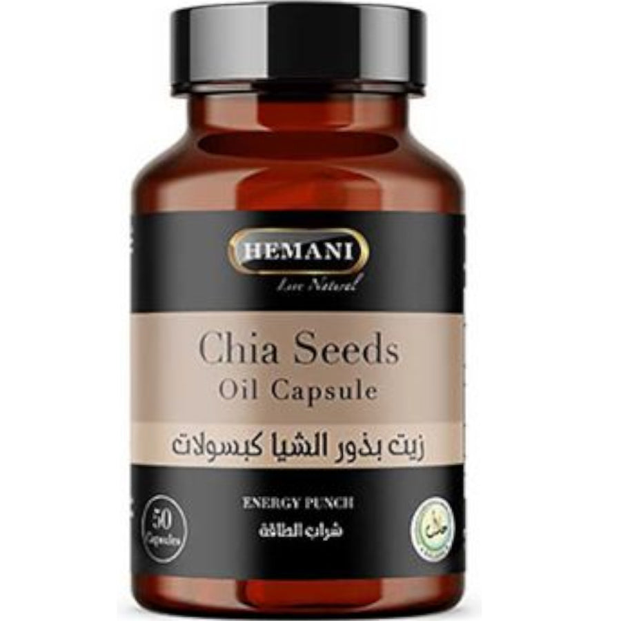 50 Capsules de Chia – produit naturel présenté par Natureluxy