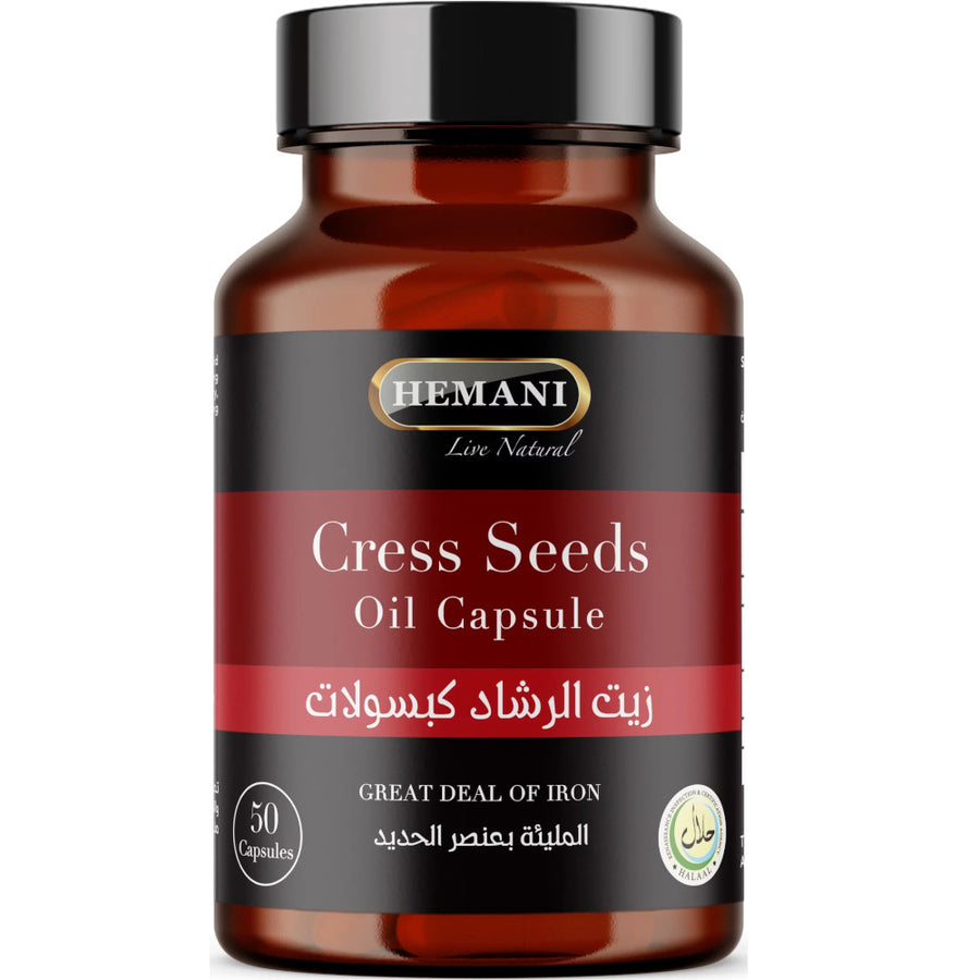 50 Capsules de Graine de Cresson – produit naturel présenté par Natureluxy