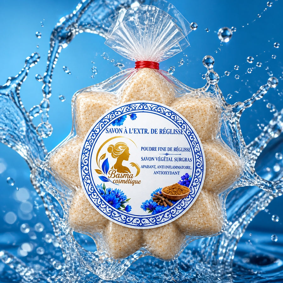 Savon à la réglisse – éclaboussure d'eau dynamique – fraîcheur
