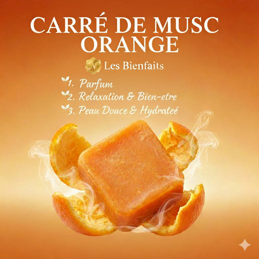 Lot de 5 carrés de musc orange – parfum solide - image produit 4