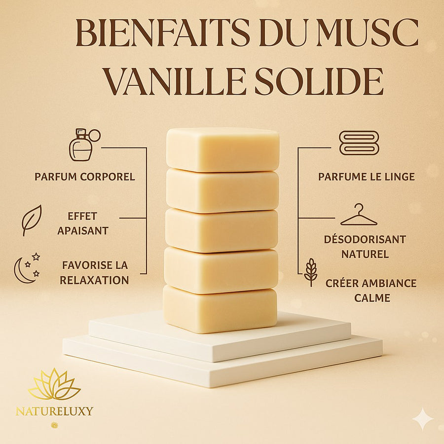 Lot de 2 carrés de musc vanille – parfum solide - image produit 5