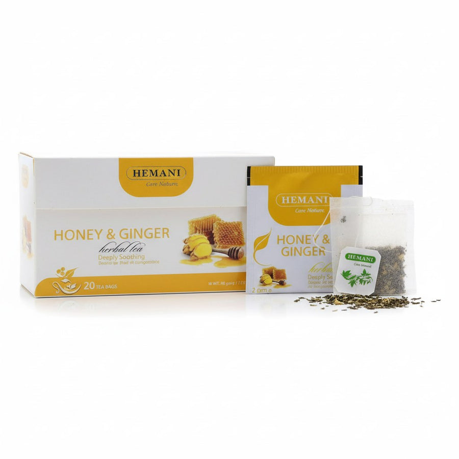 20 Tisanes de Miel & Gingembre - Hemani – produit naturel présenté par Natureluxy
