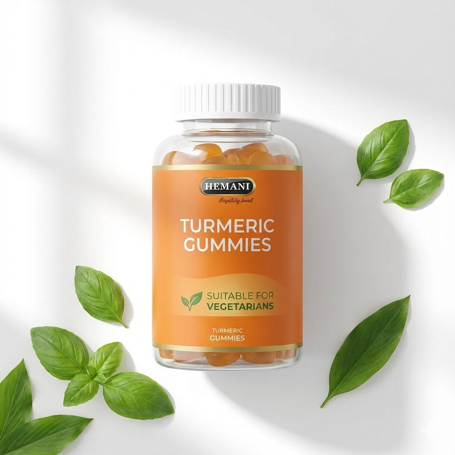 Gummies Curcuma & Pipérine - Hemani - 30 Gommes – produit naturel présenté par Natureluxy