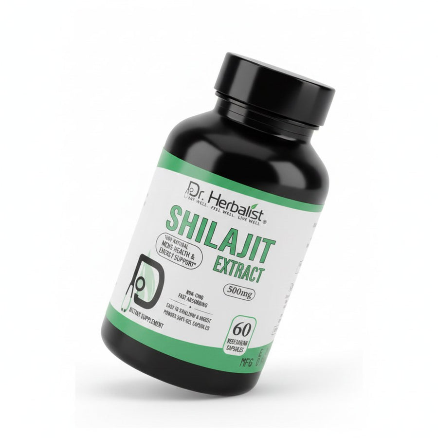 Shilajit Extract 60 Capsules 500 mg - Dr. Herbalist – produit naturel présenté par Natureluxy