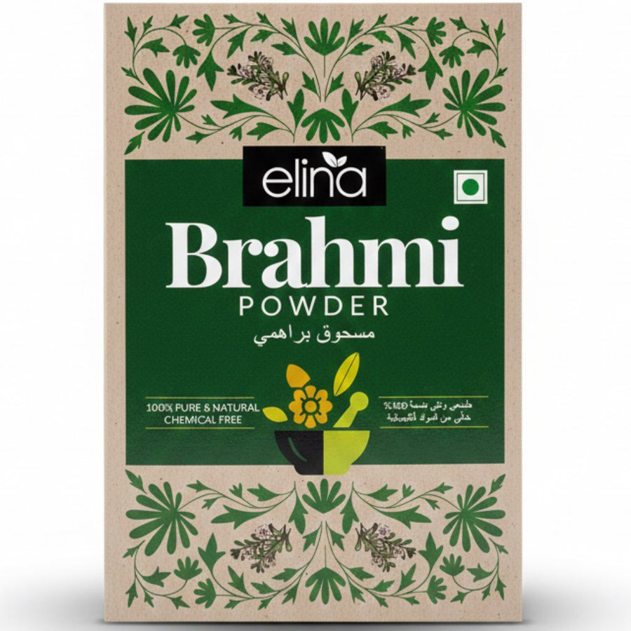 Poudre de Brahmi 100 g – soin capillaire en poudre – produit naturel présenté par Natureluxy