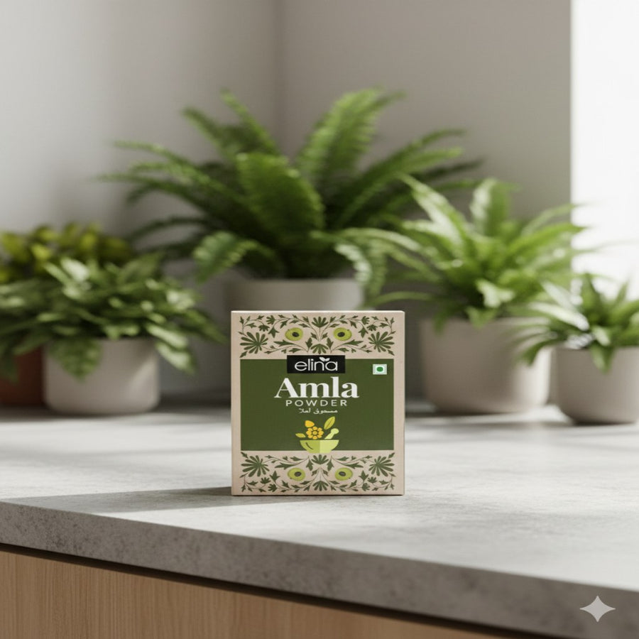 Poudre d’Amla pure 100 g – soin capillaire et visage – produit naturel présenté par Natureluxy