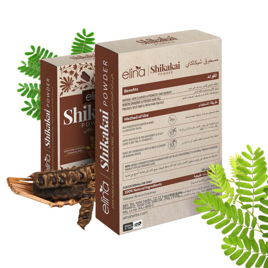 Poudre de Shikakai – soin capillaire ayurvédique – produit naturel présenté par Natureluxy