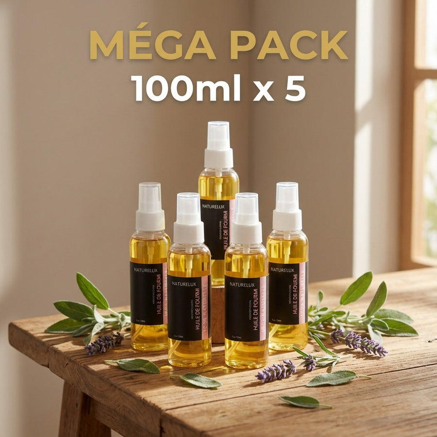 5 Huile de Fourmi Contre la Pousse des Poils 100mL Spray 100% Naturelle – produit naturel présenté par Natureluxy