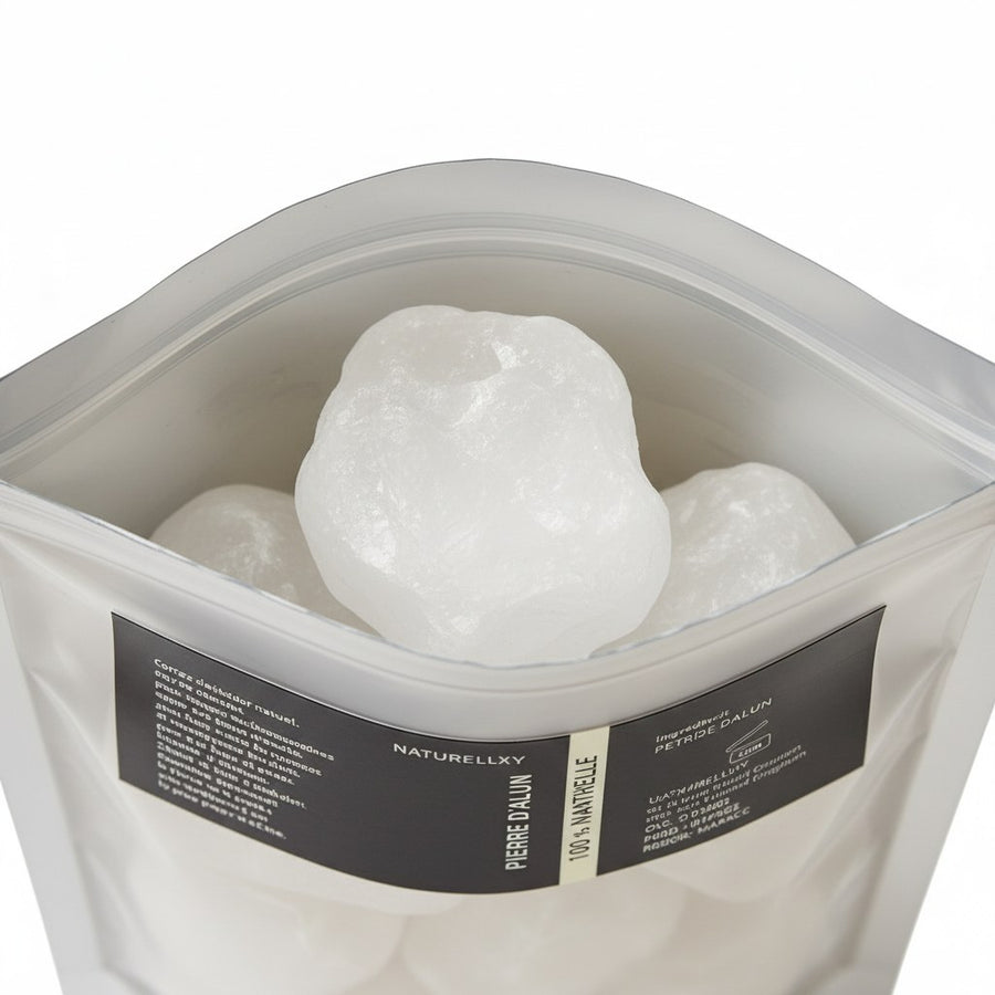 Pierre d’Alun Brute 80 g - Déodorant Naturel – produit naturel présenté par Natureluxy