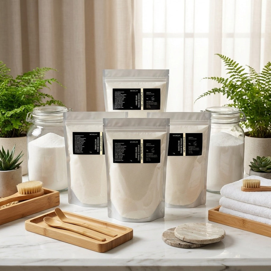 Pierre d’Alun en Poudre 5 kg — Usage Cosmétique – produit naturel présenté par Natureluxy