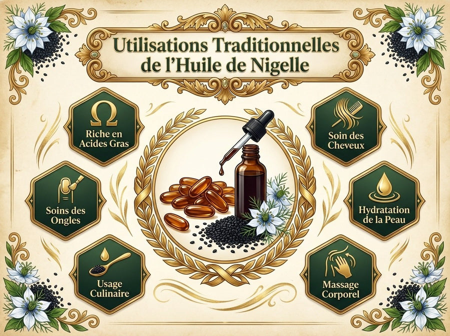 Huile de Nigelle d’Éthiopie Haute Qualité 1L – Pressée à froid – Non filtrée – Cosmétique & Comestible (Habashia) – produit naturel présenté par Natureluxy